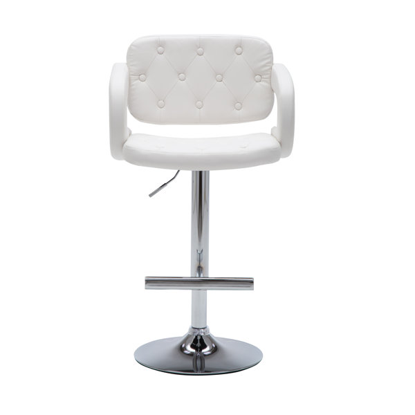 Orren Ellis Glamis Swivel Adjustable Height Bar Stool & Reviews Wayfair